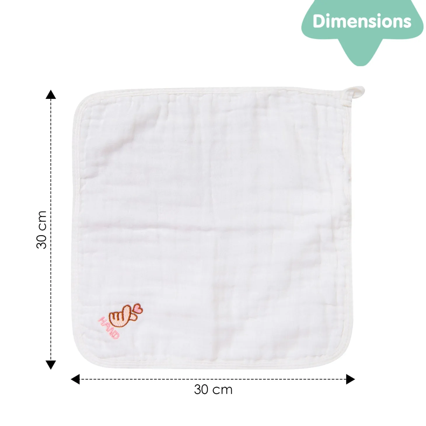 Wash Cloth Muslin Napkins Pack Of 5 Multipurpose White