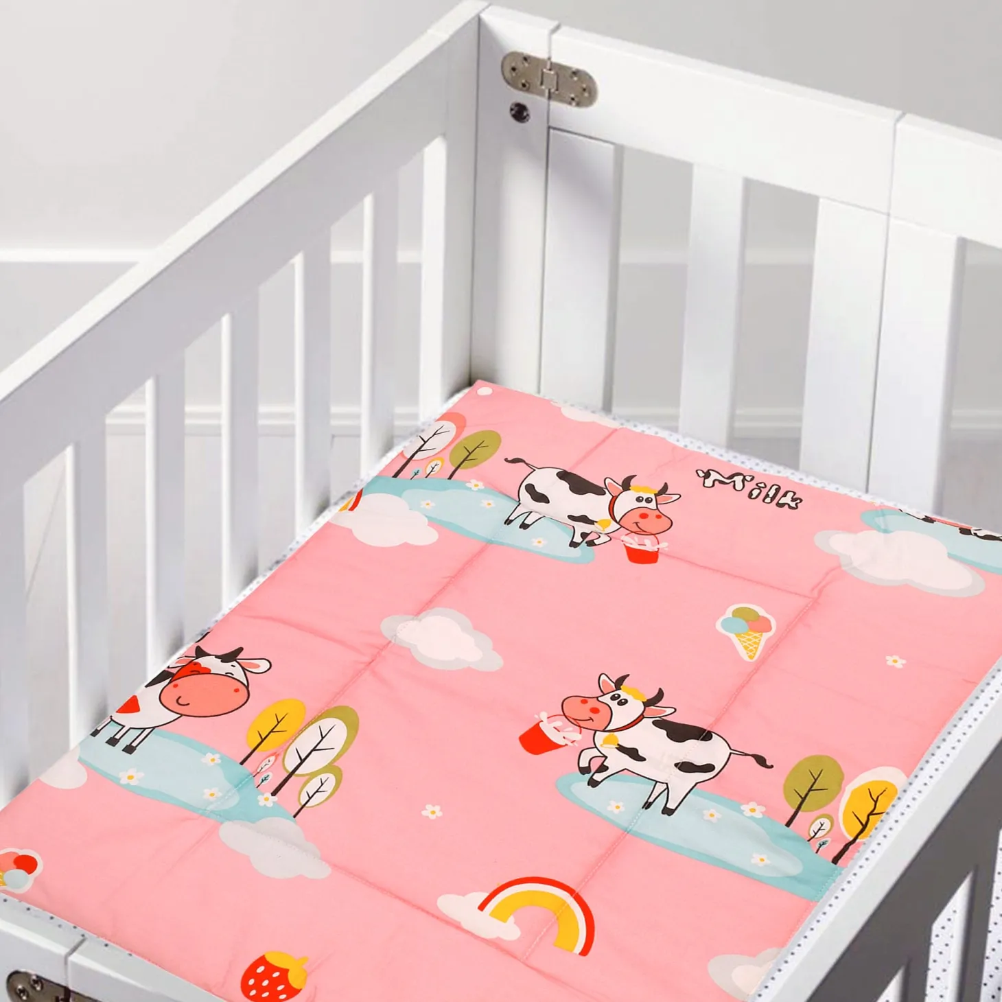 Waterproof Changing Sheet Set Milkaholic Peach