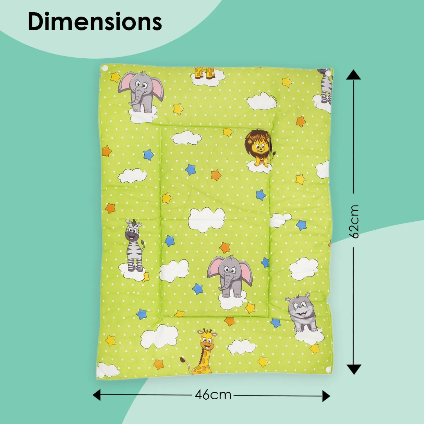 Waterproof Changing Sheet Set Fun In The Jungle Green