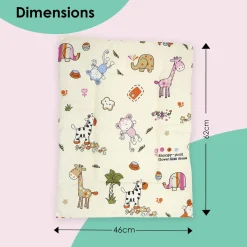 Waterproof Changing Sheet Set I Love Animals Cream