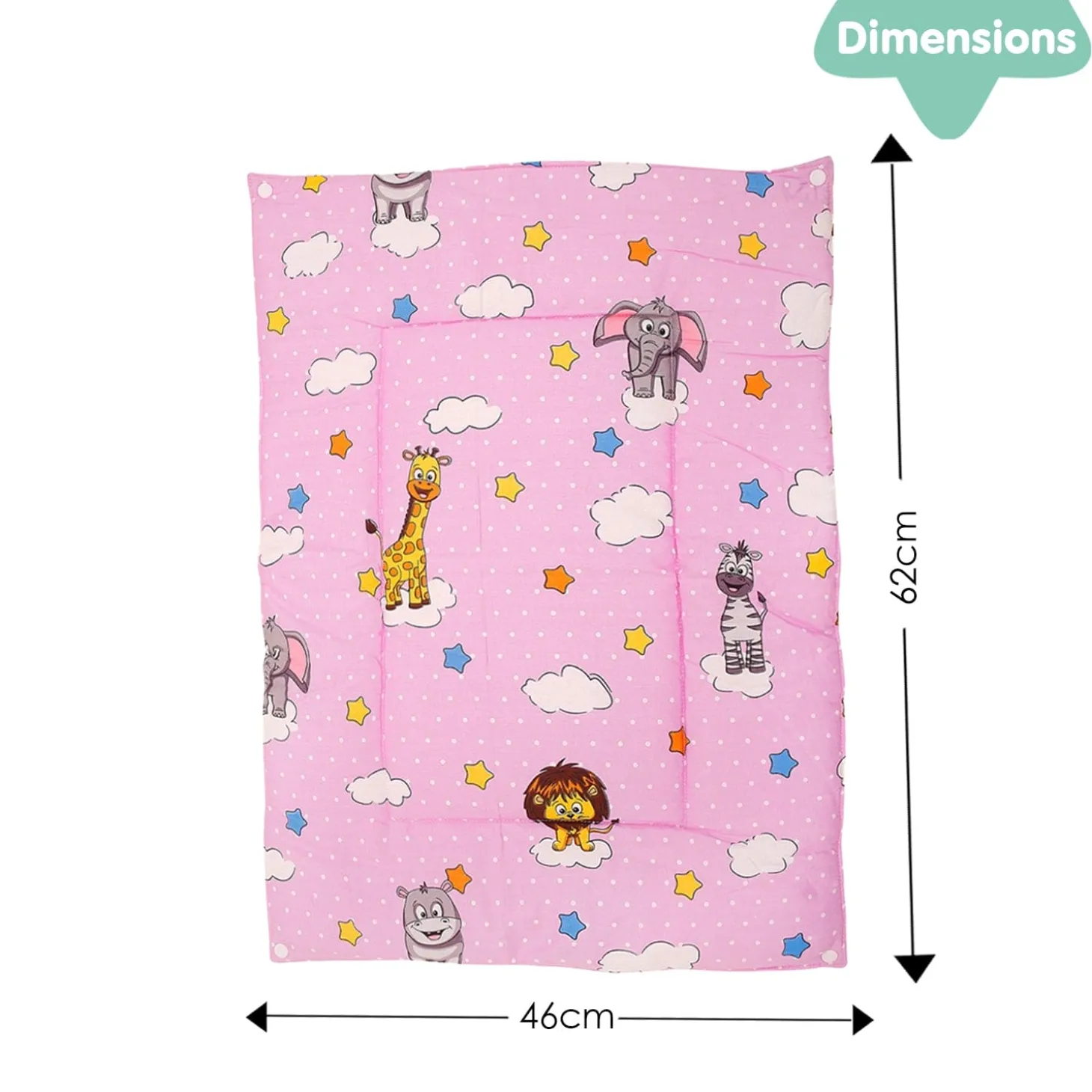 Waterproof Changing Sheet Set Flying Animals Pink