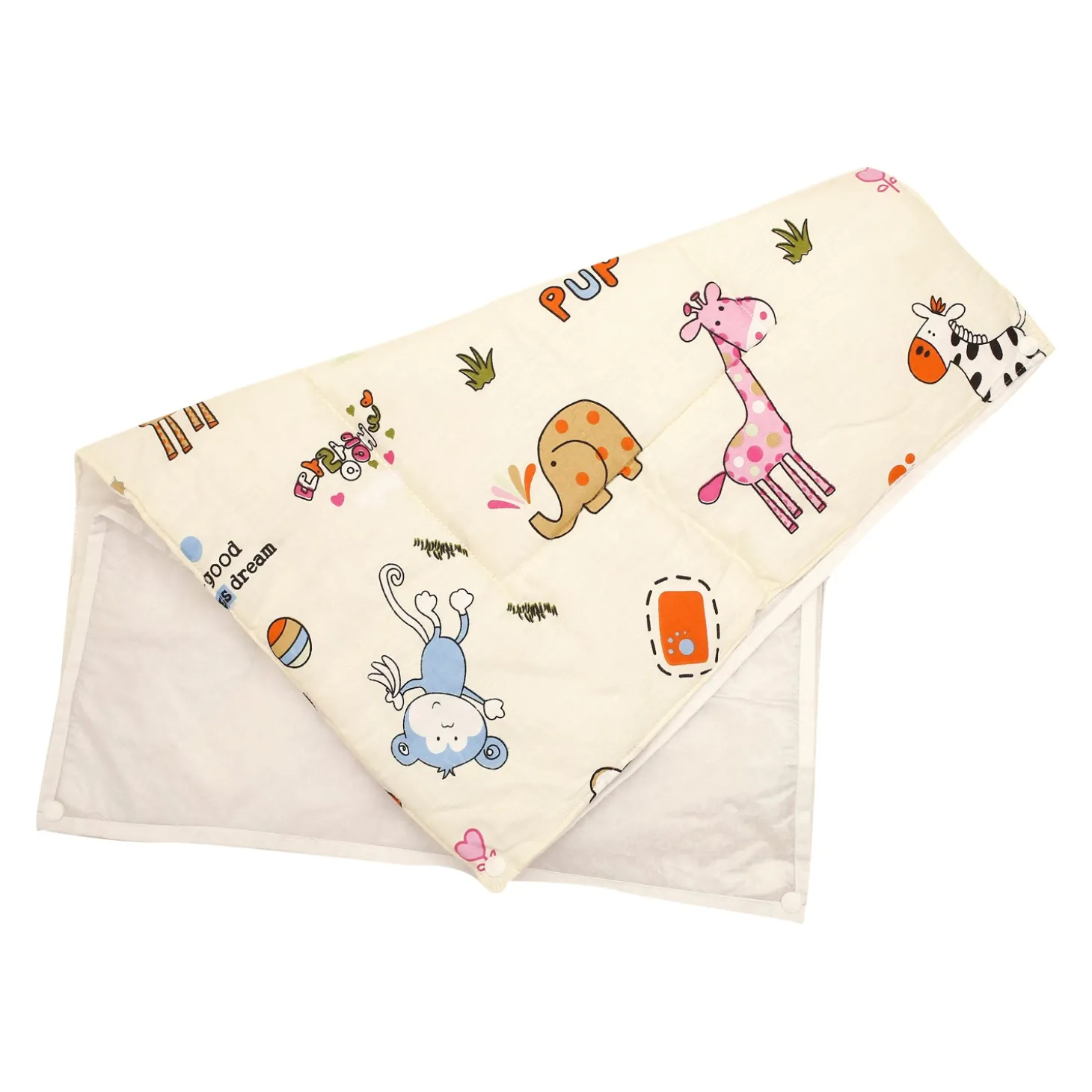 Waterproof Changing Sheet Set I Love Animals Cream