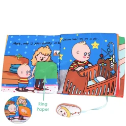 Welcome New Baby Multicolour Activity Cloth Book
