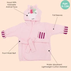Whimsical Unicorn Pink Bathrobe