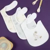 Whimsical Unicorn White 3 Pk Bibs