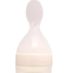 White 90 Ml Squeeze Bottle Feeder With Dispensing Spoon