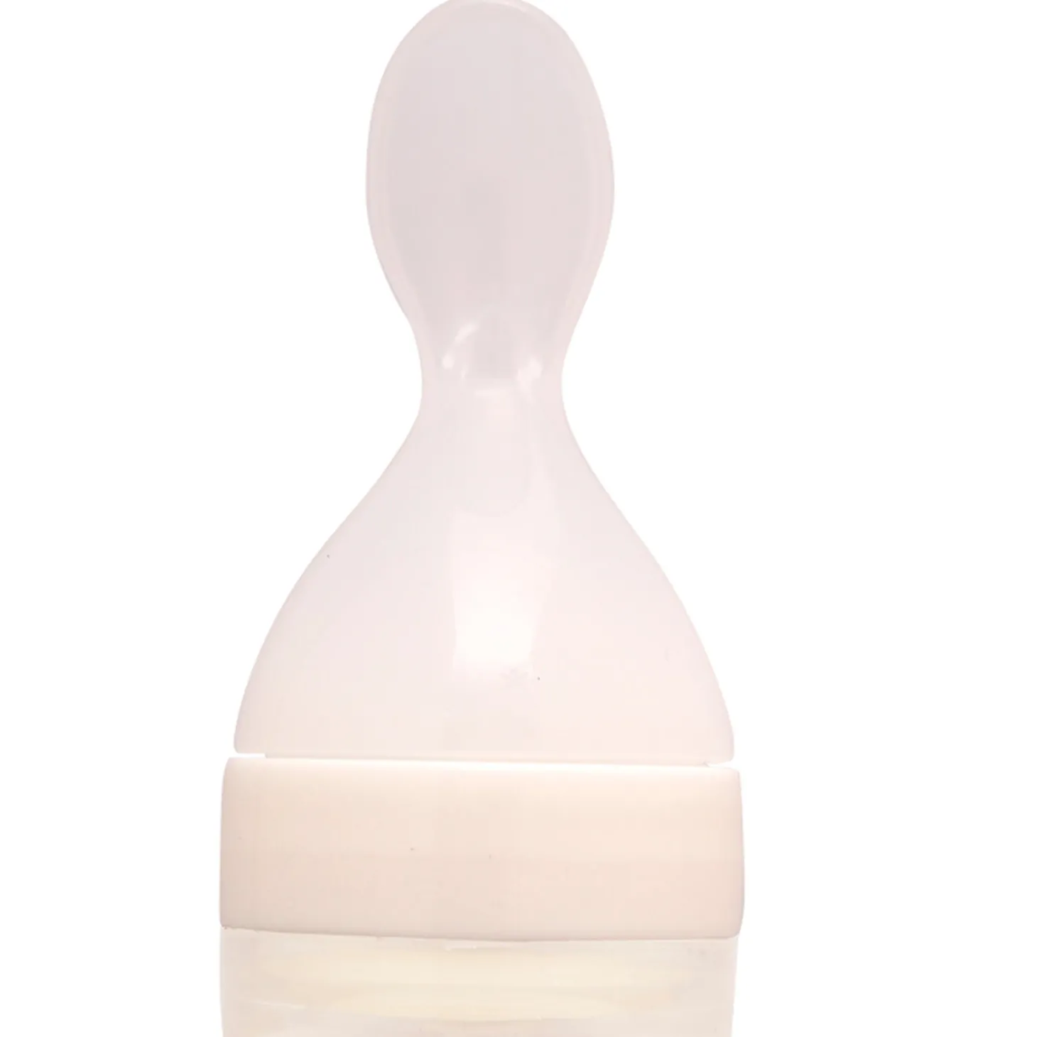 White 90 Ml Squeeze Bottle Feeder With Dispensing Spoon
