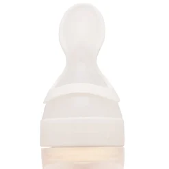 White 90 Ml Squeeze Bottle Feeder With Dispensing Spoon