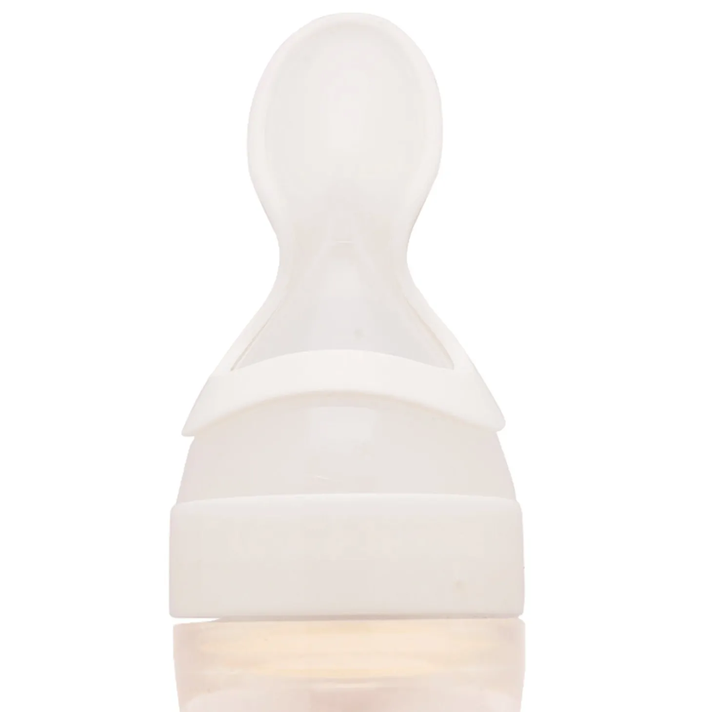 White 90 Ml Squeeze Bottle Feeder With Dispensing Spoon