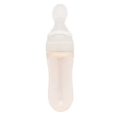 White 90 Ml Squeeze Bottle Feeder With Dispensing Spoon