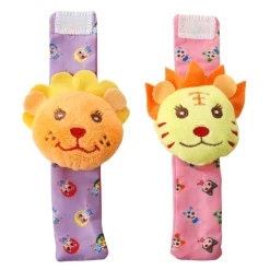Wild Cats Multicolour Set of 2 Wrist Rattle