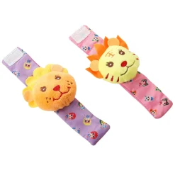 Wild Cats Multicolour Set of 2 Wrist Rattle