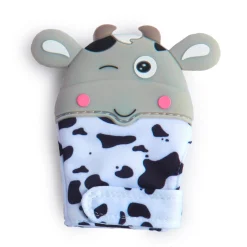 Winking Cow Grey Teething Mitten - 1 pc