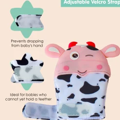 Winking Cow Pink Teething Mitten - 1 pc