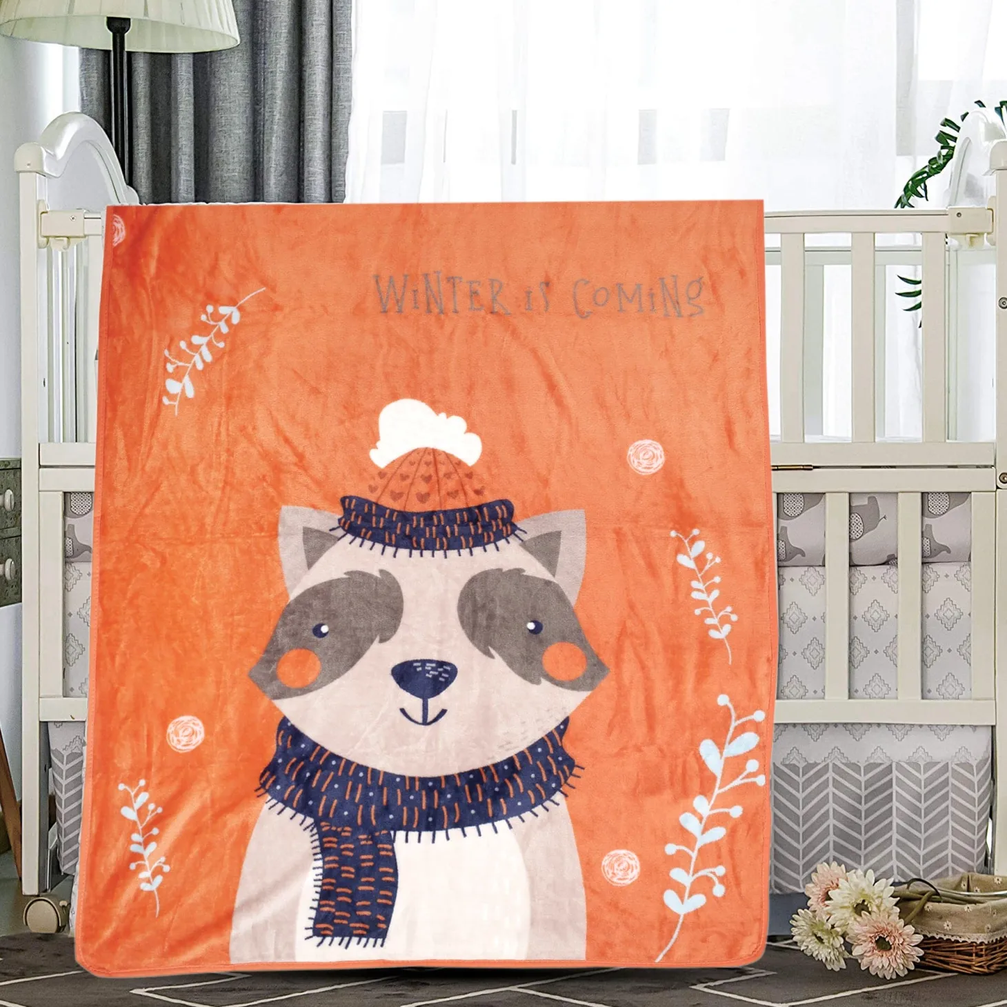 Winter Is Coming Orange One Ply Blanket