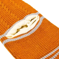 Winter Monkey Cap Woollen Hat Pom Pom Brown