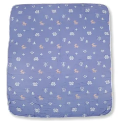 Winter Wonderland Dark Blue Embossed Baby XL Muslin Blanket