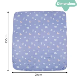 Winter Wonderland Dark Blue Embossed Baby XL Muslin Blanket