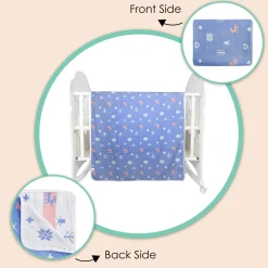 Winter Wonderland Dark Blue Embossed Baby XL Muslin Blanket