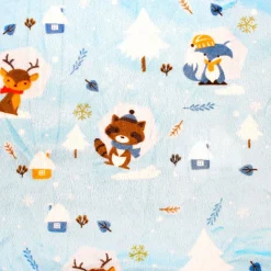 Winter Wonderland Purple And Blue Blanket