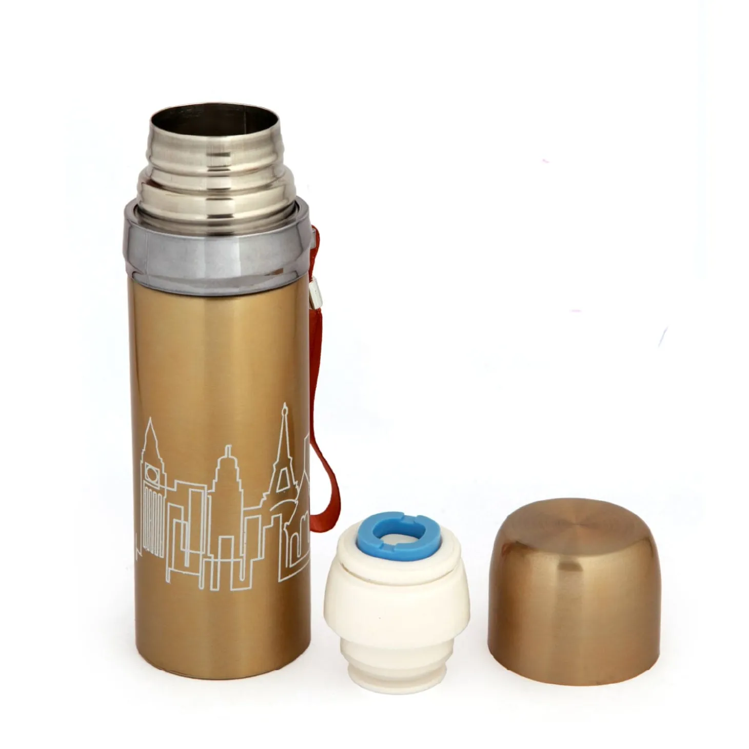 World Traveller Gold 500 ml Stainless Steel Flask