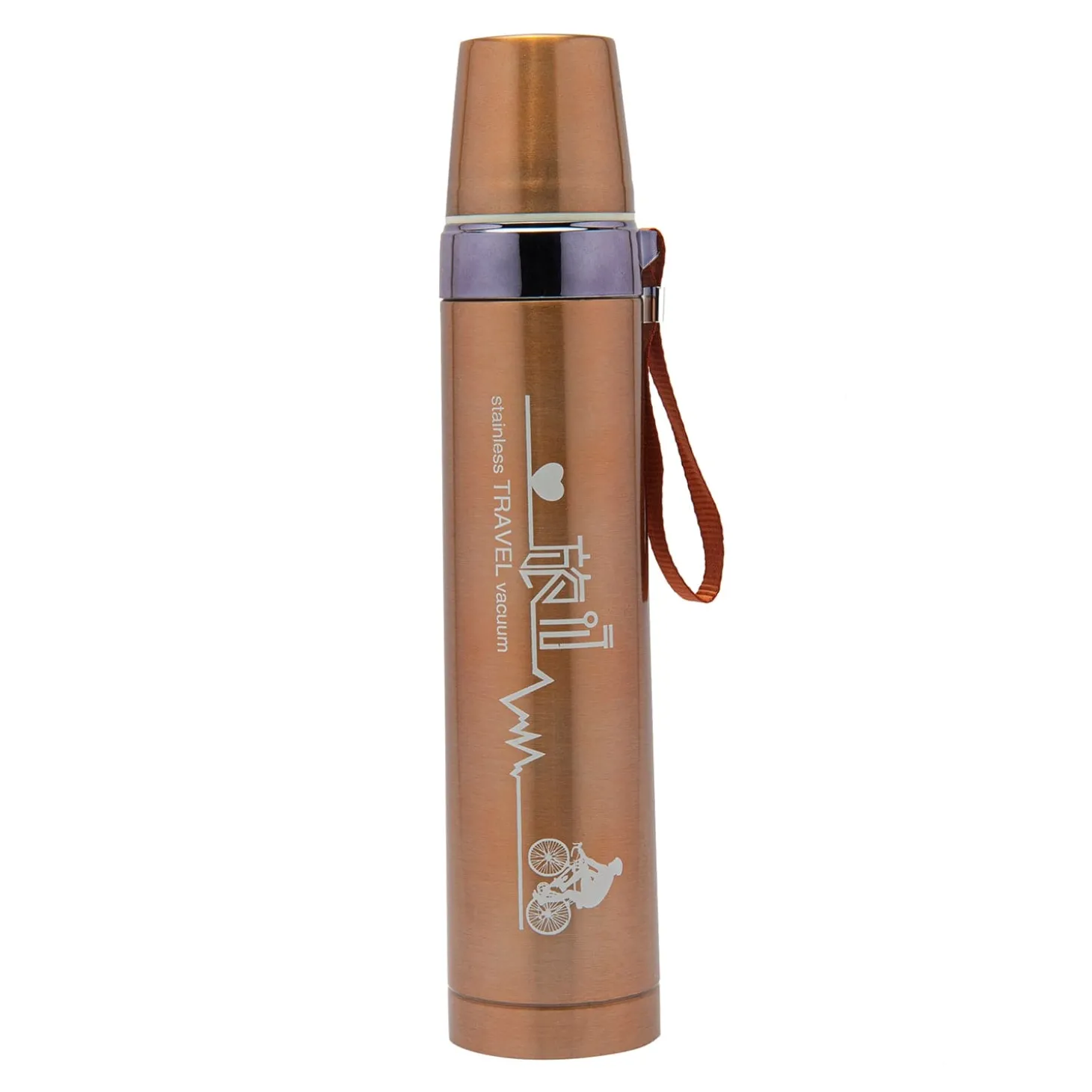 World Traveller Rose Gold 1000 ml Stainless Steel Flask