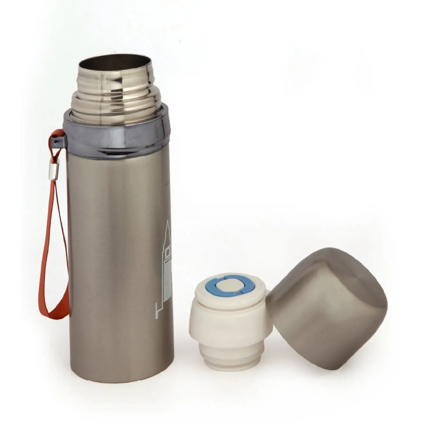 World Traveller Silver 500 ml Stainless Steel Flask