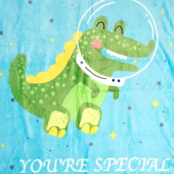 You Are Special Crocodile Blue Two-Ply Blanket