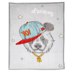 You Dream With Stars White Two-Ply Blanket