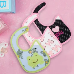 Zebra Multicolour 3 Pk Bibs